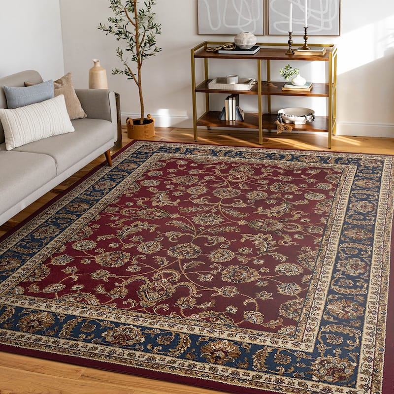 Soho Traditional Floral Indoor Area Rug - 5'3'' x 7'3'' - Red