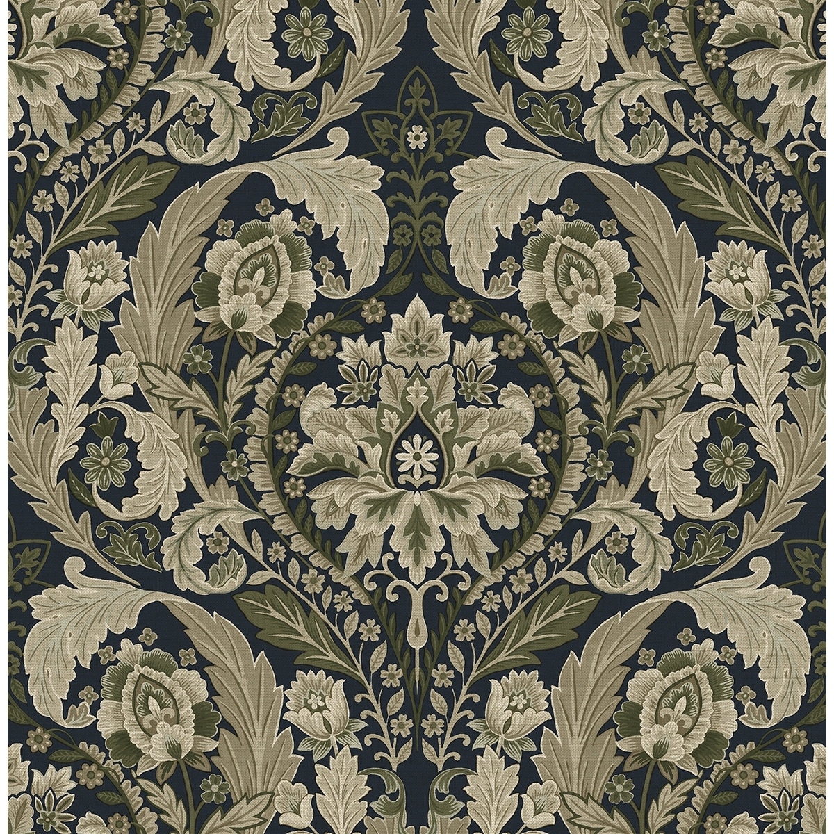 Harry & Grace Thornton Vintage Damask Peel and Stick Wallpaper