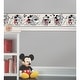 preview thumbnail 3 of 2, Black & Grey & Red Vintage Disney Mickey Mouse Peel and Stick Wallpaper Border by RoomMates