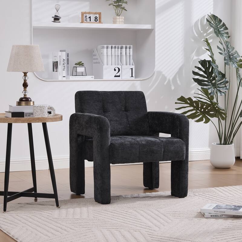 Modern Minimalist Casual Single Armchair Living Room, Bedroom, Upholstered Chair, Comfortable Padded Armchair