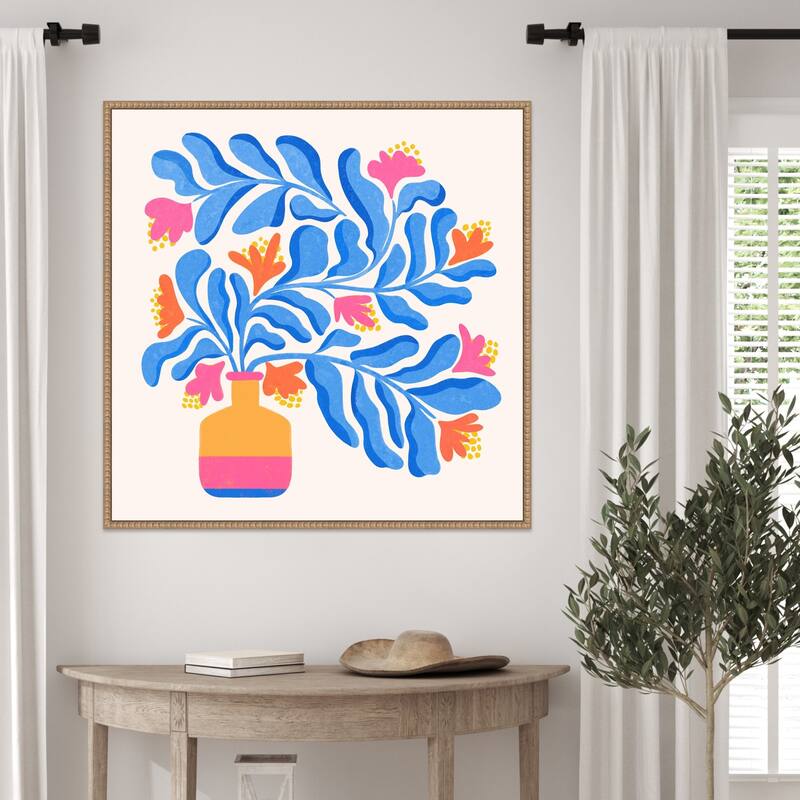 Hawaiian Hibiscus Bouquet by Kristian Gallagher Framed Canvas Wall Art Print