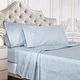 preview thumbnail 25 of 26, Superior Italian Paisley Cotton Blend 600 Thread Count Bed Sheet Set Twin - Blue