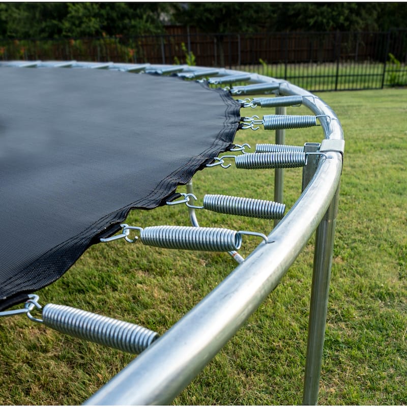15 ft Round Trampoline with Basketball Hoop - Heavy-Duty 7-Leg Frame, High Bounce Springs & Enclosure - 32