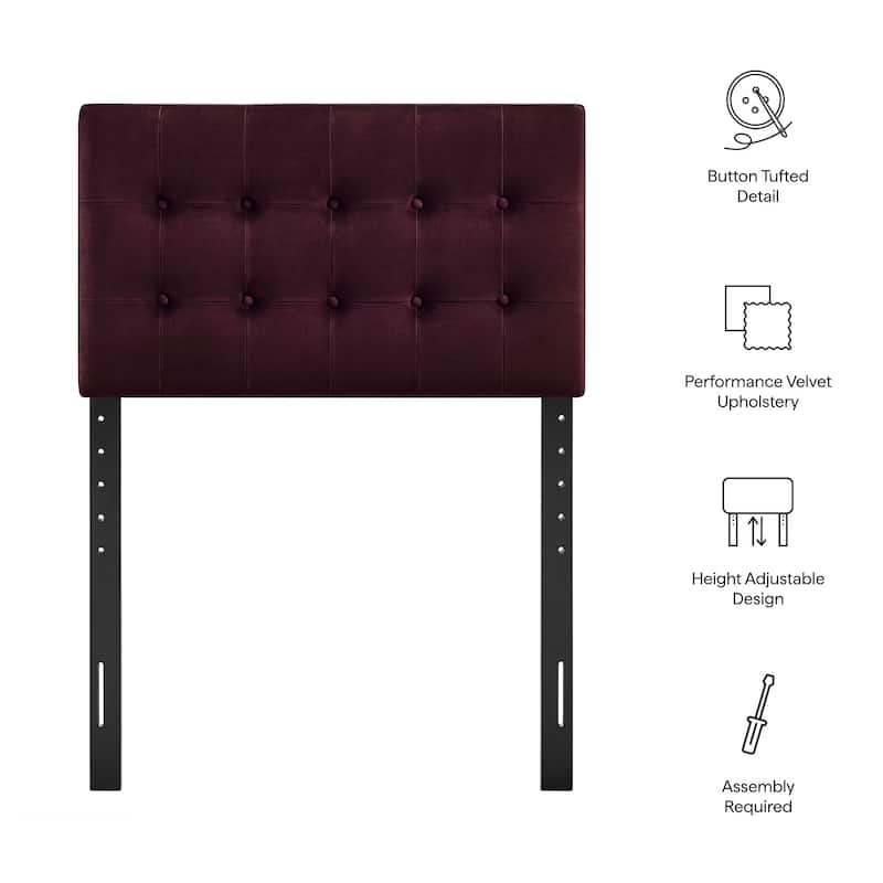 Emily Biscuit Tufted Performance Velvet Headboard