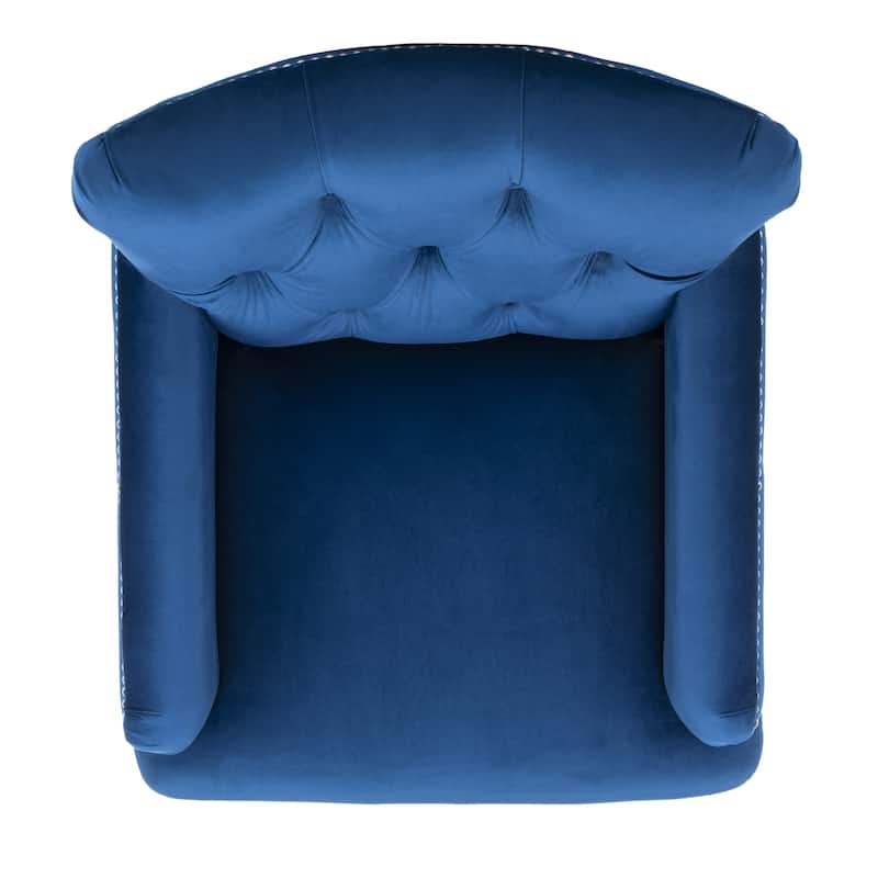 SAFAVIEH Tori Antiqued Tufted Club Chair - 28" x 34.4" x 32.7". - 28"W x 34"D x 33"H
