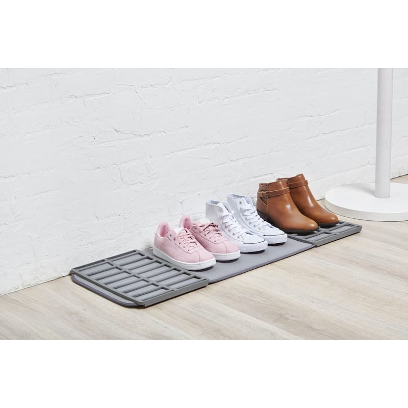 Umbra Udry 35 Inch Wide Polyester Shoe Mat - Charcoal