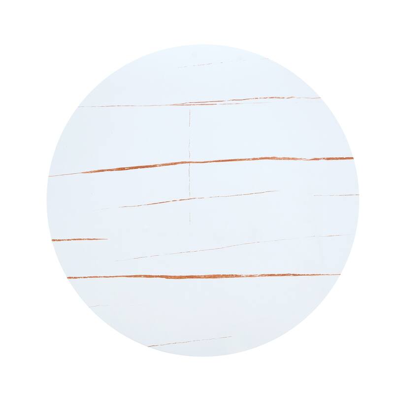 Kitchen Table with Thickened Tabletop, Round Tulip Dining Table, Bistro Table Circle Table Coffee Table