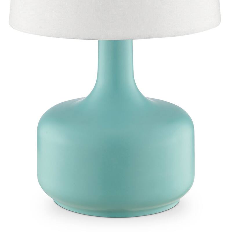 17.25" Tall "Cheru" Modern Mid-Century Touch On Table Lamp, Powder Pink
