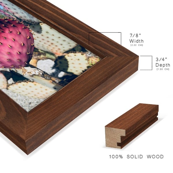 dimension image slide 4 of 5, Pink Yellow Cactus III -Framed Print w/glass-Cherry Red