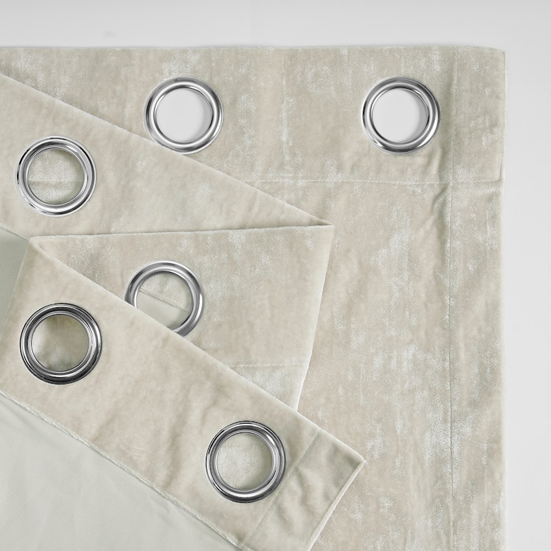 Exclusive Fabrics Lush Crush Velvet Curtains - Grommet Room Darkening Curtain for Bedroom & Living Room (1 Panel)