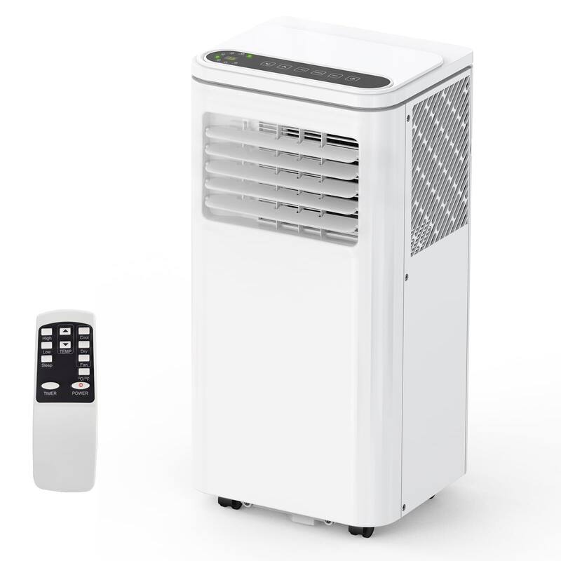 10,000 BTU 3-IN-1 Quiet AC Unit with Dehumidifier,Portable Air Conditioner,Fan & Sleep Modes - White