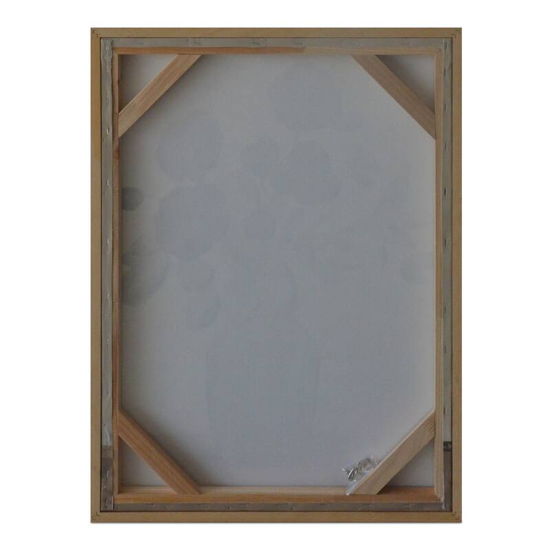 NADAAL STUDIOS Kaelith Framed Painting, Serene Floral Acrylic on Canvas with Solid Wood Frame