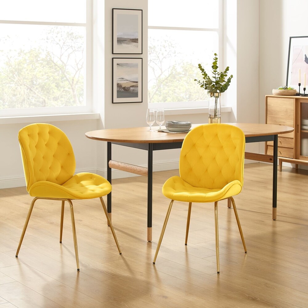 Yellow Wood Gold Finish Dining Chairs Bed Bath Beyond