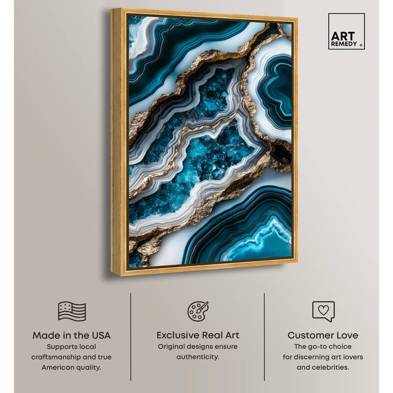 Teal Tides Treasure II Canvas by Art Remedy