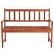preview thumbnail 3 of 7, vidaXL Patio Bench with Cushion 47.2" Solid Acacia Wood - 47.2" x 22.8" x 35.4"