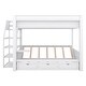 preview thumbnail 30 of 34, Wood Convertible Full Size Bunk Bed with Storage Staircase,Bedside Table and 3 Drawers
