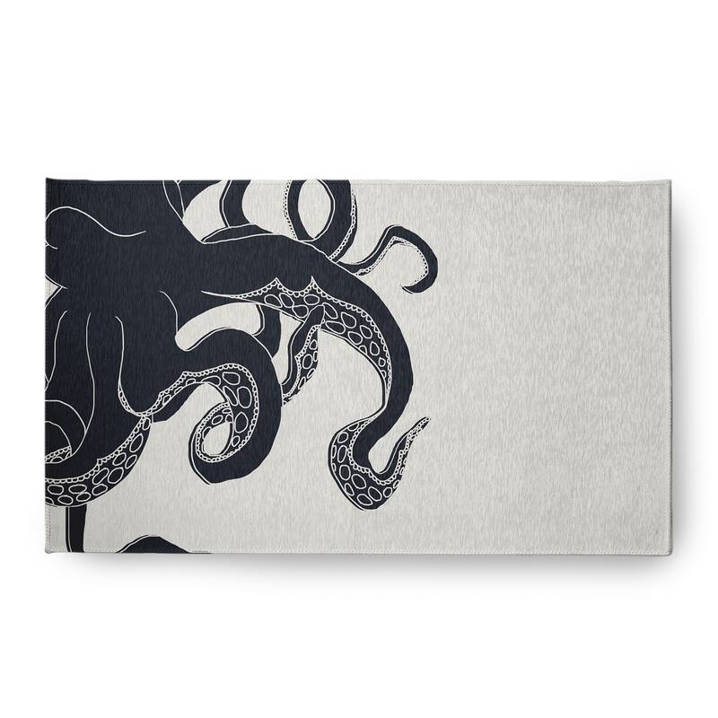 Gus Nautical Chenille Rug - Shark Blue - 18" x 30"