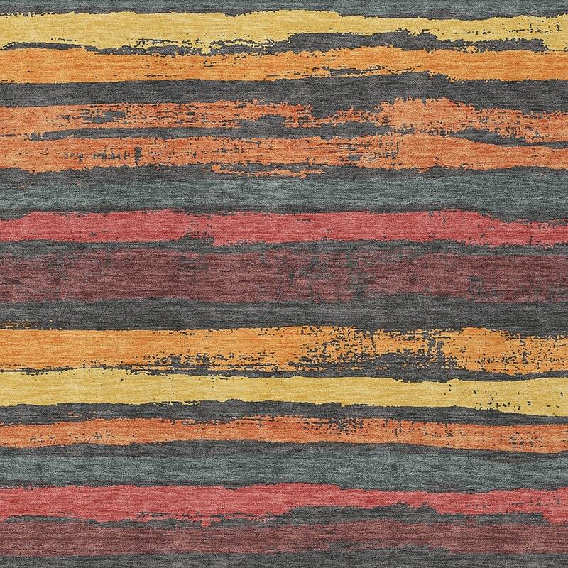 HomeRoots Striped Transitional Rectangle Outdoor Rug
