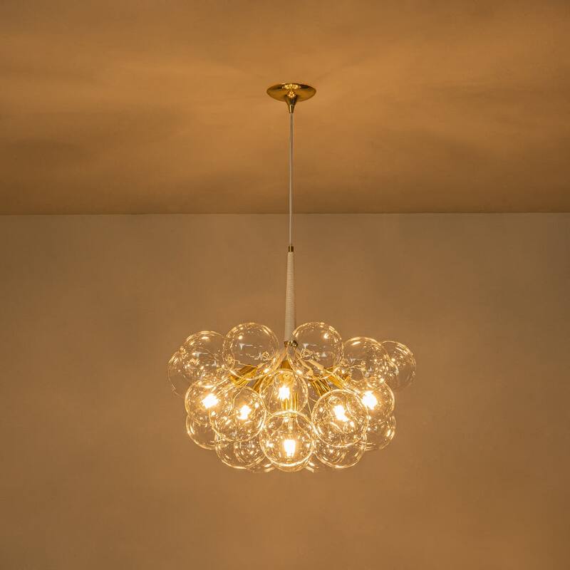 6-Light Modern Glamour Cluster Bubbles Chandelier