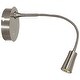 preview thumbnail 1 of 0, Access Lighting Epiphanie - LED Light Gooseneck Wall Lamp - Brushed Steel Finish Silver