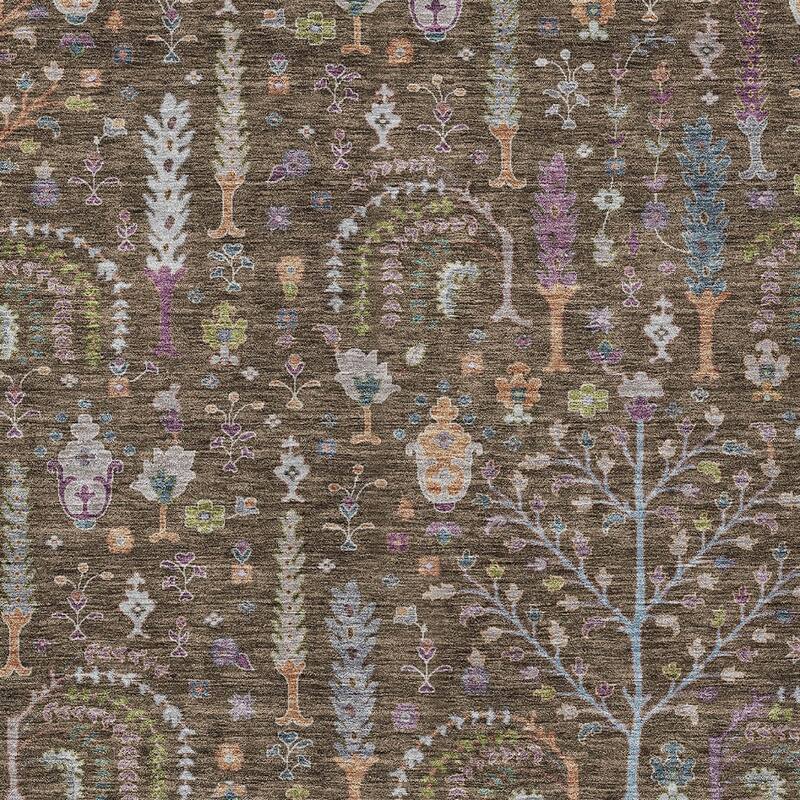 HomeRoots Floral Transitional Rectangle Outdoor Rug