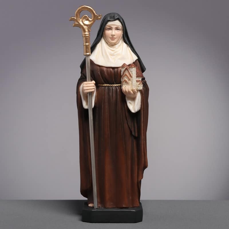 6.5 inches Height Polyresin Saint Brigid of Kildare Multicolor Finish Figurine