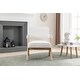 preview thumbnail 12 of 13, Fabric Leisure Chair with Solid Wood Armrest and Feet