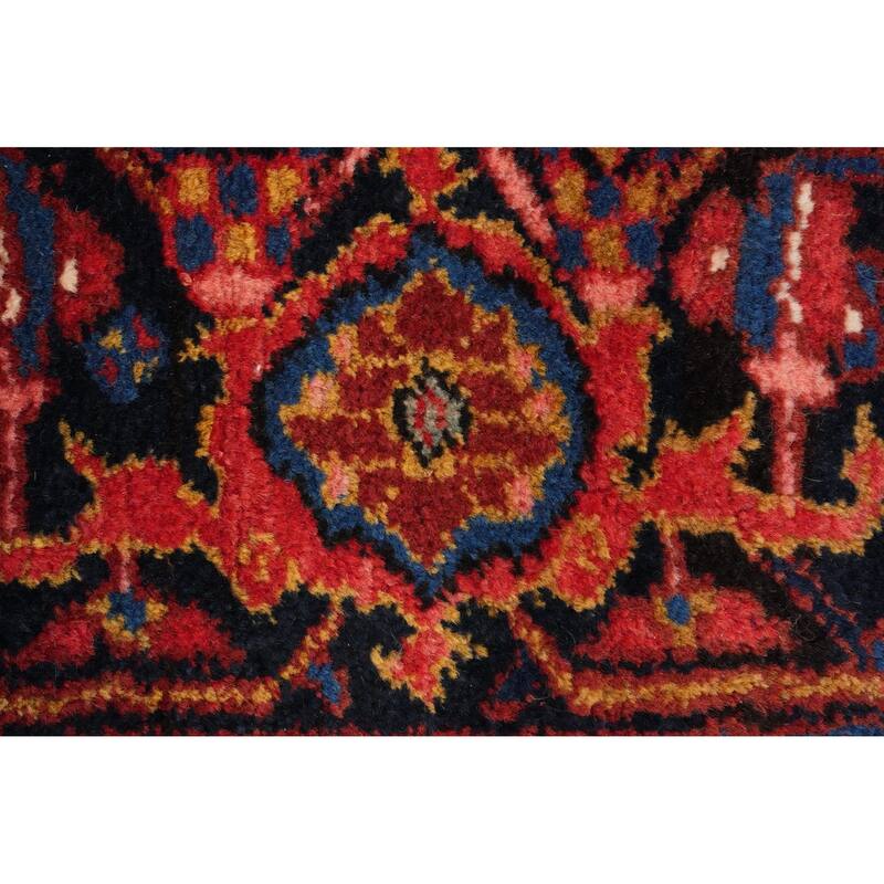 Hand Knotted Oriental 100% Wool Carpet Traditional Medallion Red Heriz Area Rug - 11' 11'' X 8' 4''