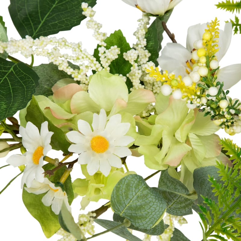 Hydrangea and Eucalyptus Artificial Floral Spring Garland - 5'