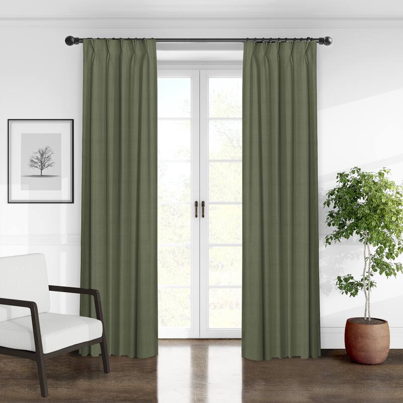 6ix Tailors Elsie Sweet Grass Pinch Pleat Drapery Panels Pair