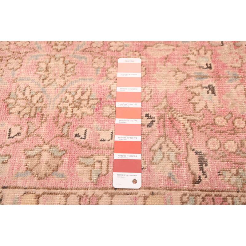 ECARPETGALLERY Hand-knotted Antalya Vintage Pink Wool Rug - 6'5 x 9'3