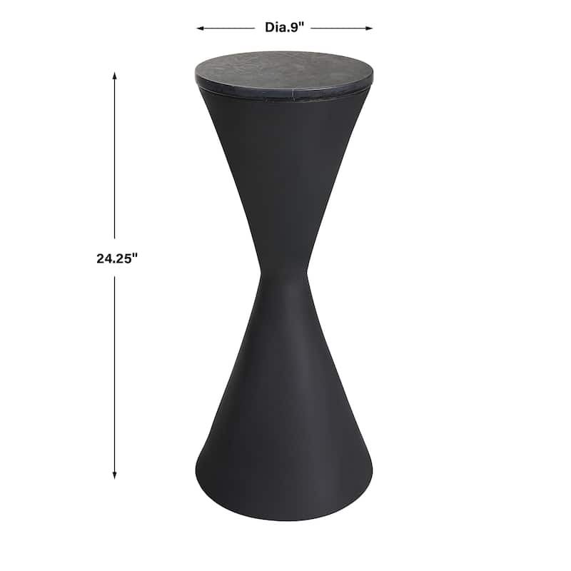 Uttermost Time's Up Hourglass Shaped Drink Table - 9 W X 24.25 H X 9 D (in)