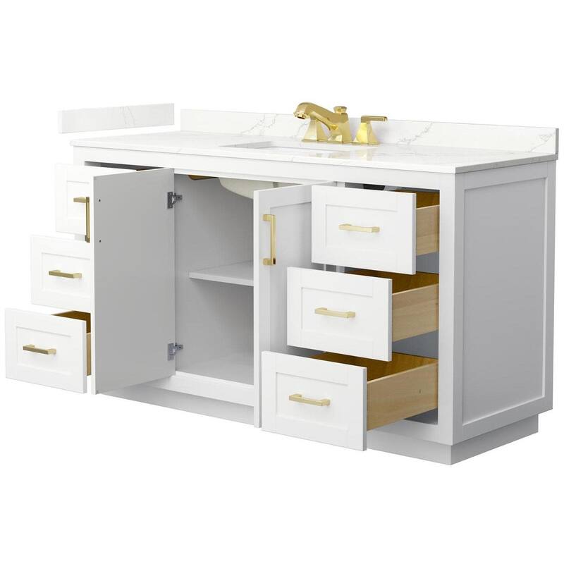 Wyndham Collection WCF292960S-QTZ-US3MXX Miranda 60" Free Standing