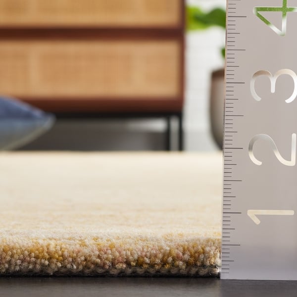 dimension image slide 4 of 6, SAFAVIEH Handmade Himalaya Alfea Solid Wool Rug