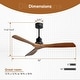 preview thumbnail 39 of 72, Sofucor 52''/60" Large Ceiling Fan without Lights, Remote Control and Reversible Motor Included, Smart Optinal