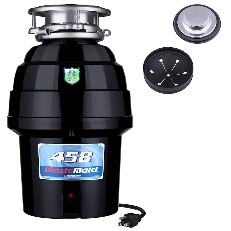 Waste Maid 3/4 HP Deluxe Garbage Disposal with Attached Power Cord - 3/4 hp - 3/4 hp