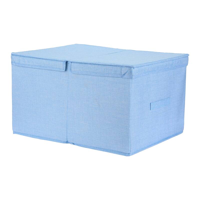 Fabric Storage Bin Cube with Lid and Handle for Shelves Closet, Collapsible Storage Basket for Organizing Clothes Books