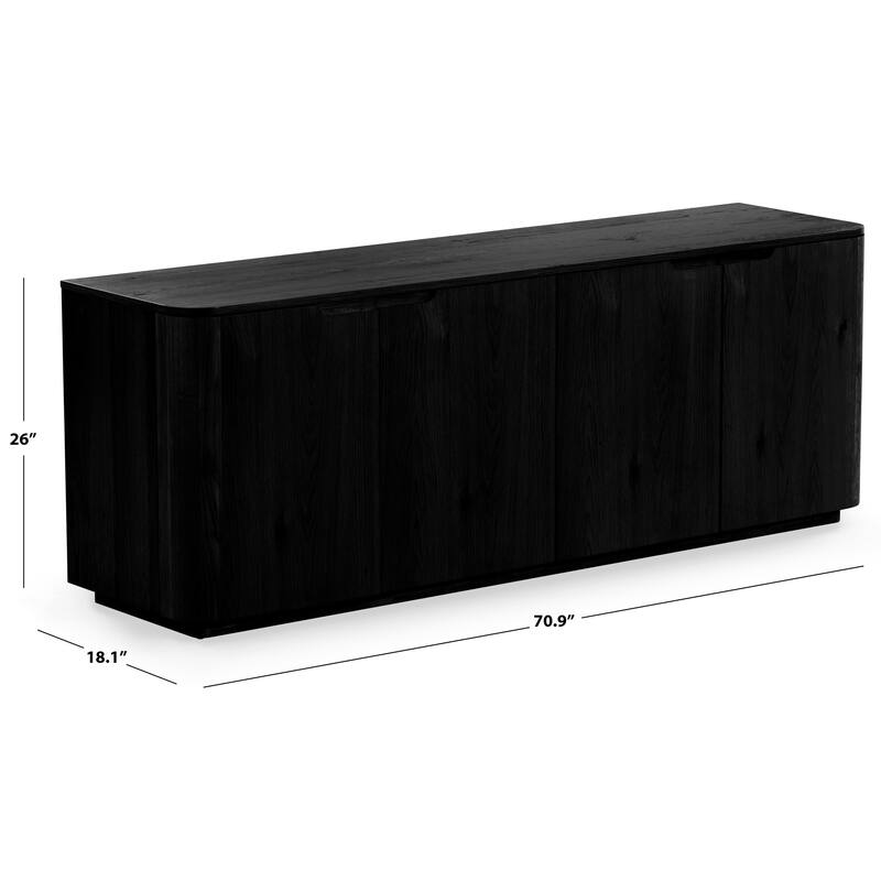 SAFAVIEH Couture Liadonna 4 Door Wood Sideboard - 71"W x 18"D x 26"H