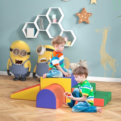 Soozier 4 Piece Climb and Crawl Activity Play Set Soft Secure Foam Playset