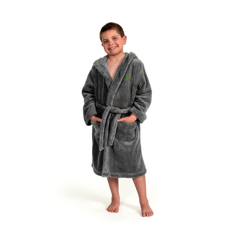 Sweet Kids 100% Polyester SUPER PLUSH Double Brushed Hooded Bathrobe - TURTLE