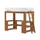 preview thumbnail 11 of 27, Max and Lily Mid-Century Modern Twin Loft Bed with Wraparound Desk and Shelves