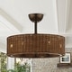 preview thumbnail 6 of 11, 24" 3-Blade 6-Light Woven Farmhouse Ceiling Fan with Light