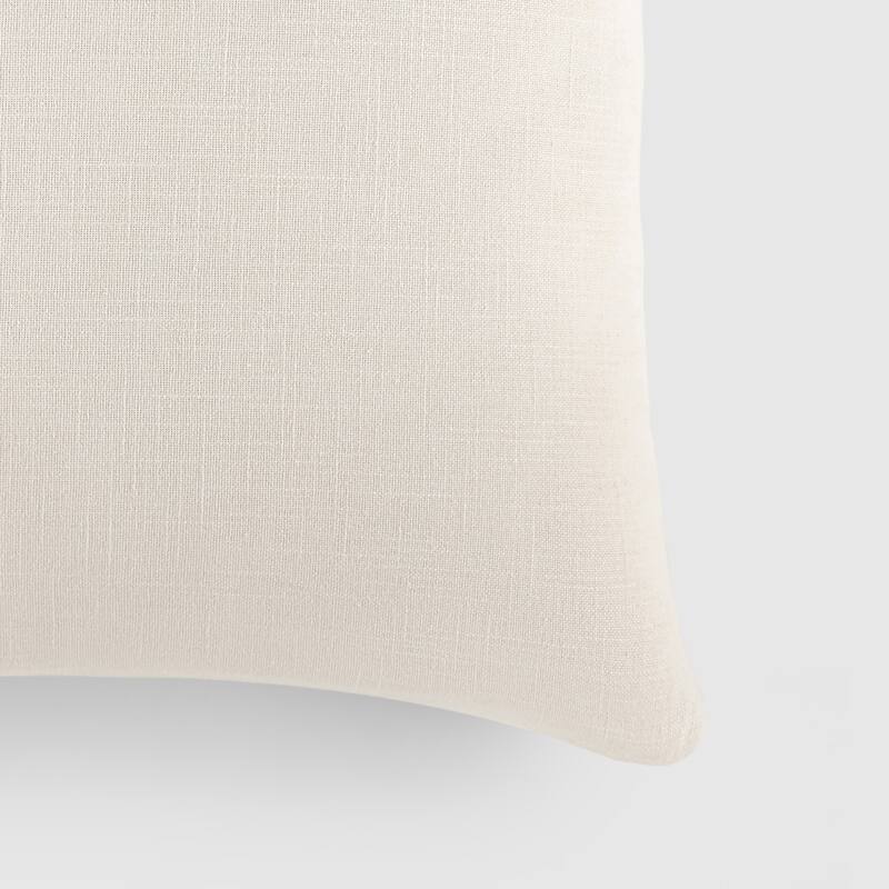 Washed and Distressed Cotton Decor Throw Pillow in Stone Washed