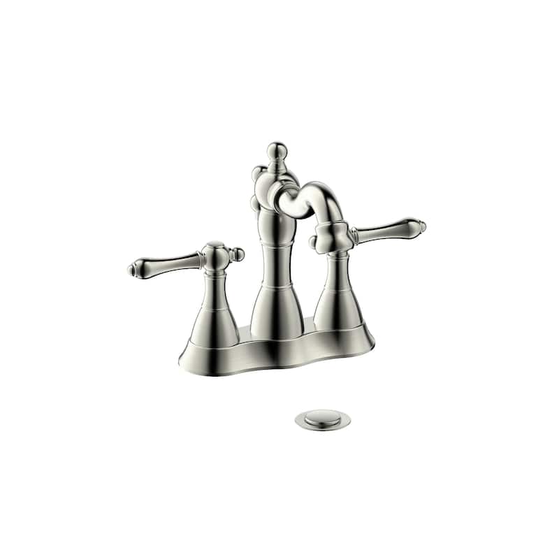 Ultra Faucets Prime Collection Two-Handle 4" Centerset Lavatory Faucet - Brushed Nickel UF45213