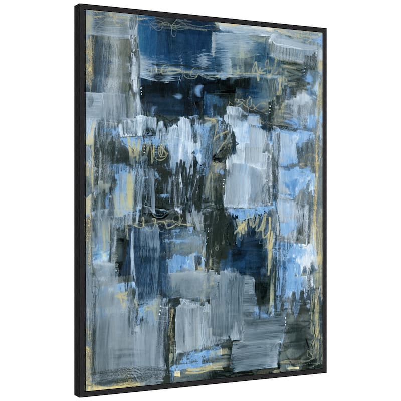 Kate and Laurel Sylvie Thunder Only Happens When its Raining Framed Canvas by Leah Nadeau - 32x42