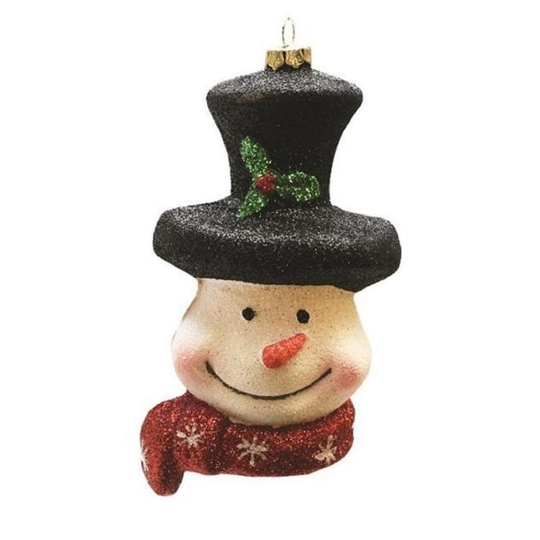 5 merry bright whimsical snowman head with top hat and scarf shatterproof christmas - Top Hat Christmas Decorations 5 merry bright whimsical snowman head with top hat and scarf shatterproof christmas - Top Hat Christmas Decorations