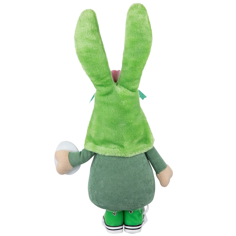 Gnome with Bunny Ears Easter Figure - 15" - Green and White