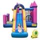 preview thumbnail 10 of 9, 7-in-1 Kids Inflatable Bounce House with Long Slide and 735W Blower - 11ft x 10ft x 7.5ft (L x W x H)