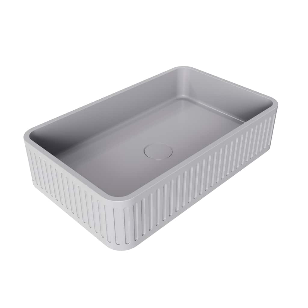 Topcraft 20.5'' Concrete Rectangular Bathroom Vessel Sinks