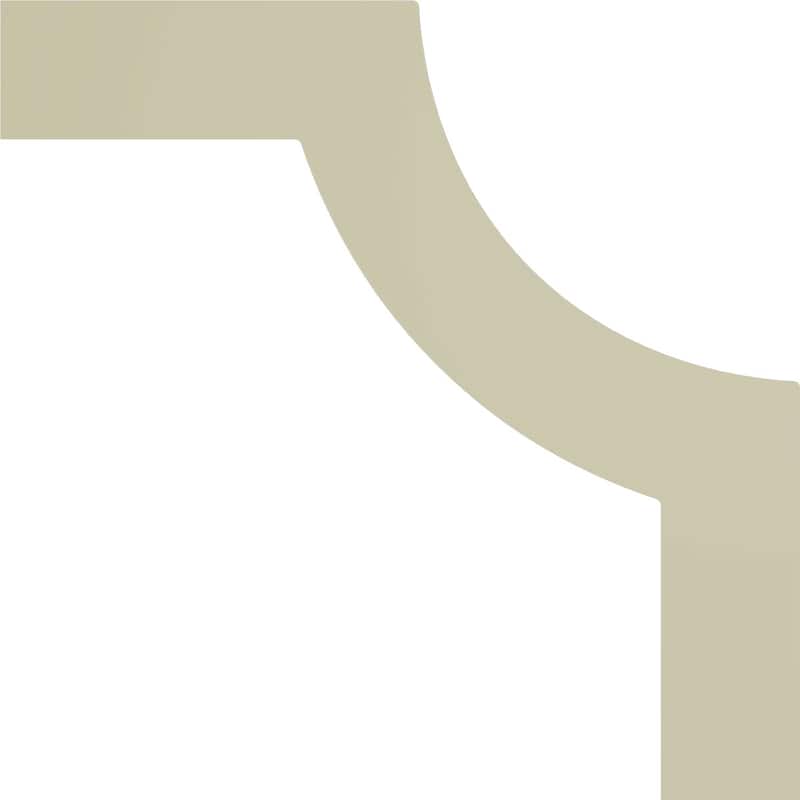 17 3/4"W x 17 3/4"H, Bedford Panel Moulding Corner (matches moulding PML02X01BE)